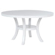 Judd Pearl White Round Dining Table with Shelf by Coaster at Eve Furniture