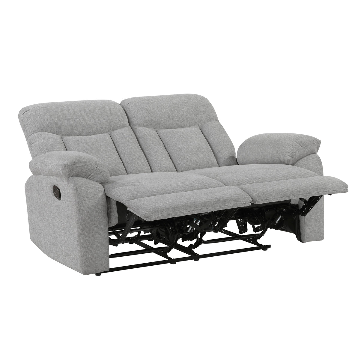 Jules Gray Double Reclining Love Seat by Homelegance at Eve Furniture