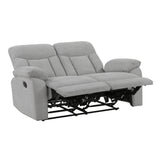 Jules Gray Double Reclining Love Seat by Homelegance at Eve Furniture