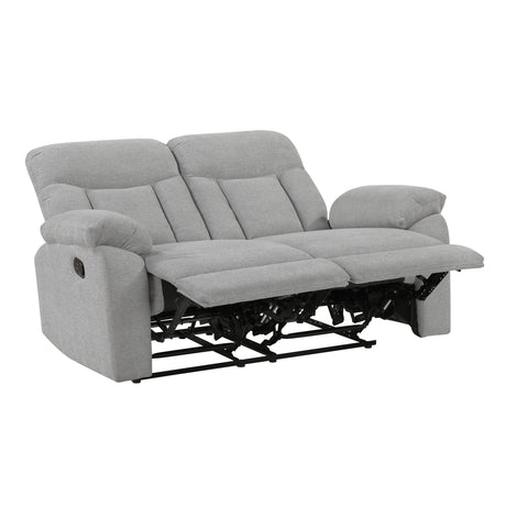 Jules Gray Double Reclining Love Seat by Homelegance at Eve Furniture