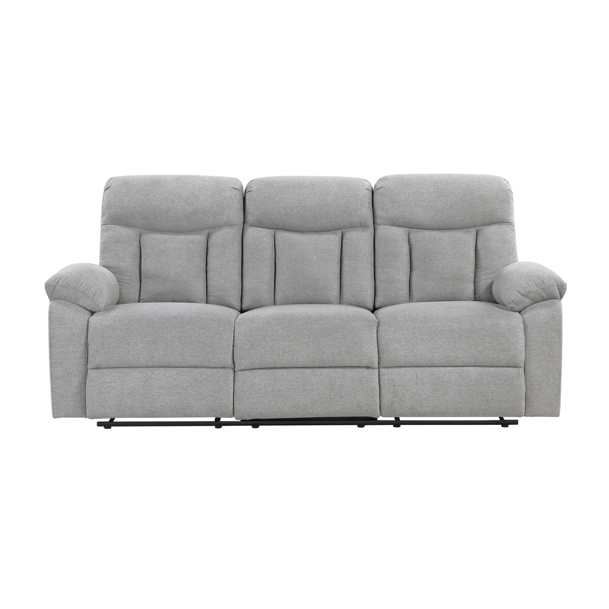 Jules Gray Double Reclining Sofa by Homelegance at Eve Furniture