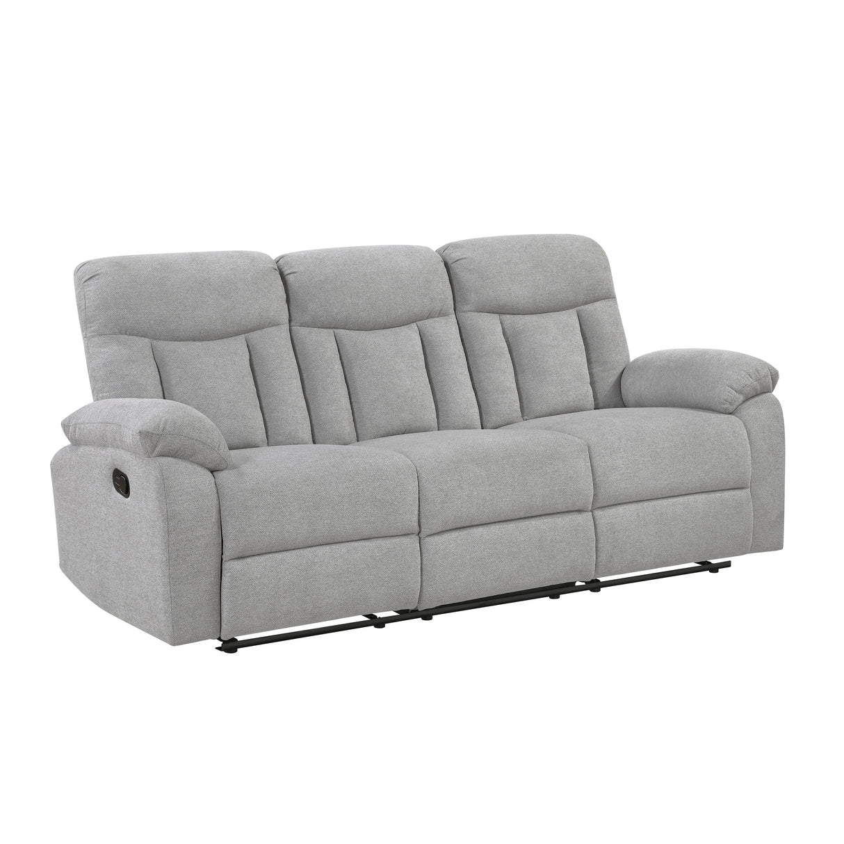 Jules Gray Double Reclining Sofa by Homelegance at Eve Furniture