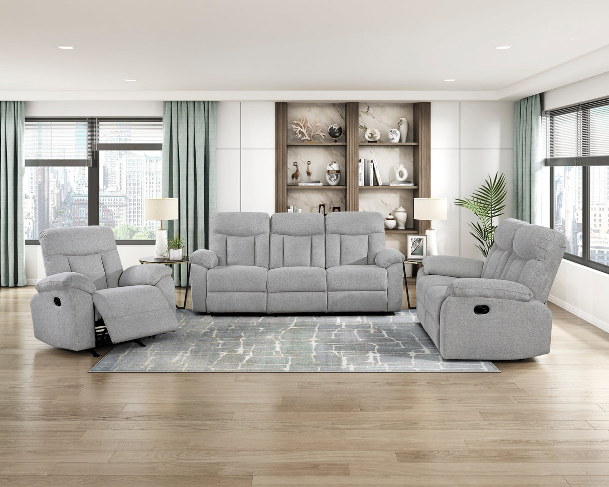 Jules Gray Rocker Reclining Chair by Homelegance at Eve Furniture