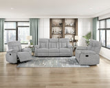 Jules Gray Rocker Reclining Chair by Homelegance at Eve Furniture