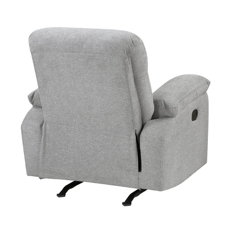 Jules Gray Rocker Reclining Chair by Homelegance at Eve Furniture