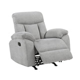 Jules Gray Rocker Reclining Chair by Homelegance at Eve Furniture