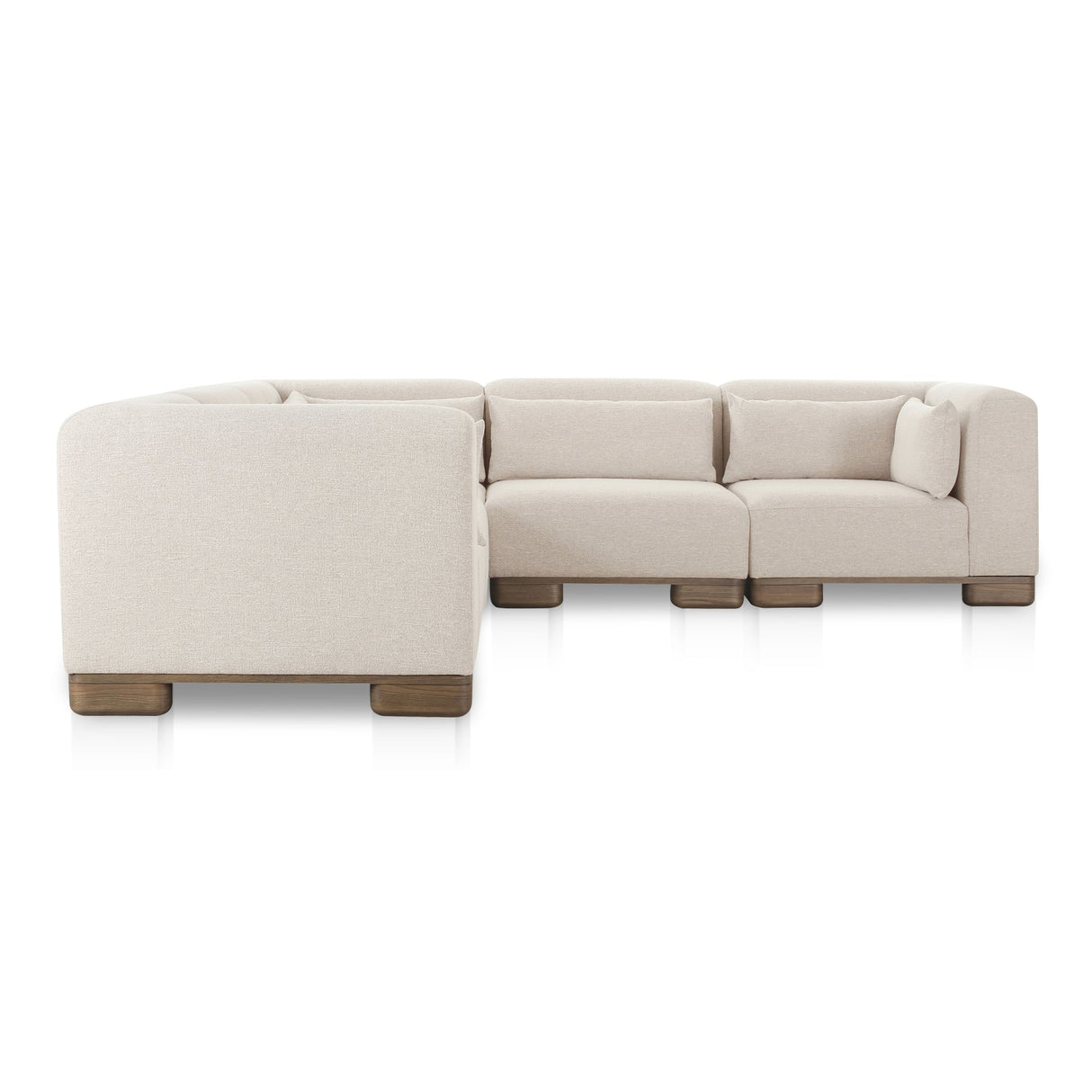 June Oatmeal Classic L Shaped Modular Sectional by Moe's Home at Eve Furniture