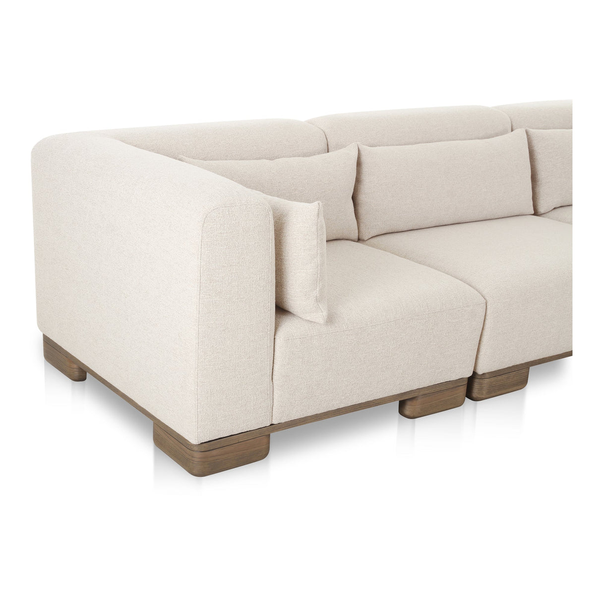June Oatmeal Classic L Shaped Modular Sectional by Moe's Home at Eve Furniture