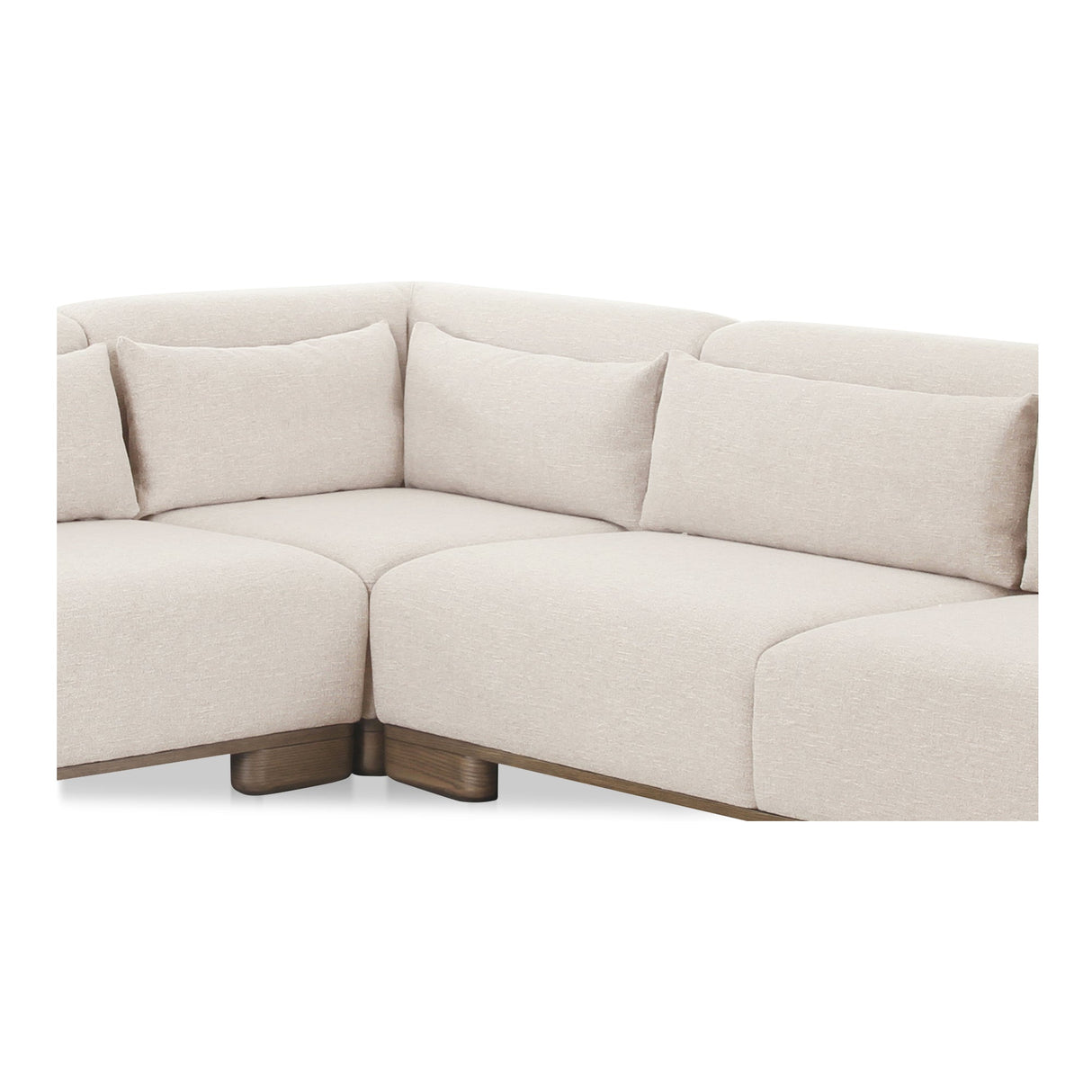 June Oatmeal Corner Modular Sectional by Moe's Home at Eve Furniture