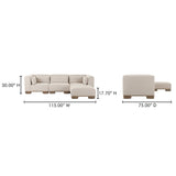 June Oatmeal Lounge Modular Sectional by Moe's Home at Eve Furniture