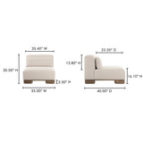 June Oatmeal Slipper Chair by Moe's Home at Eve Furniture