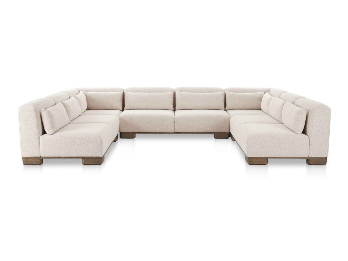 June Oatmeal U Shaped Modular Sectional by Moe's Home at Eve Furniture