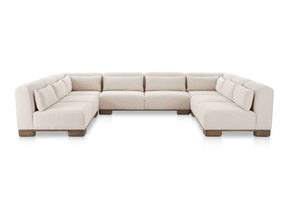 June Oatmeal U Shaped Modular Sectional by Moe's Home at Eve Furniture