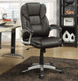 Kaffir Dark Brown/Silver Adjustable Height Office Chair by Coaster at Eve Furniture