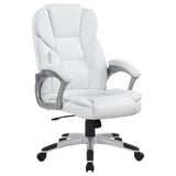 Kaffir White/Silver Adjustable Height Office Chair by Coaster at Eve Furniture