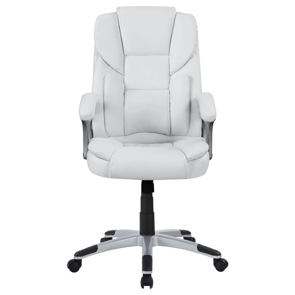 Kaffir White/Silver Adjustable Height Office Chair by Coaster at Eve Furniture