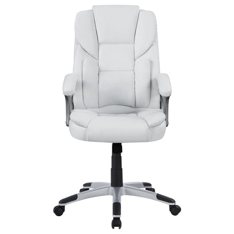 Kaffir White/Silver Adjustable Height Office Chair by Coaster at Eve Furniture