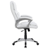 Kaffir White/Silver Adjustable Height Office Chair by Coaster at Eve Furniture