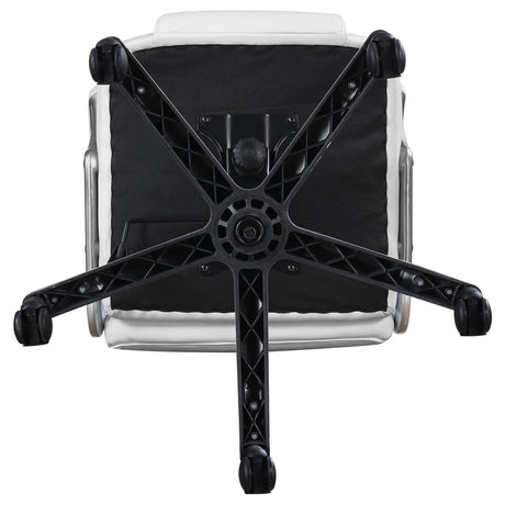 Kaffir White/Silver Adjustable Height Office Chair by Coaster at Eve Furniture