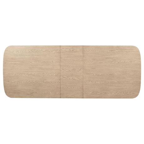 Kailani Beige Oak 7-Piece Rectangular Wood Dining Table Set by Coaster at Eve Furniture