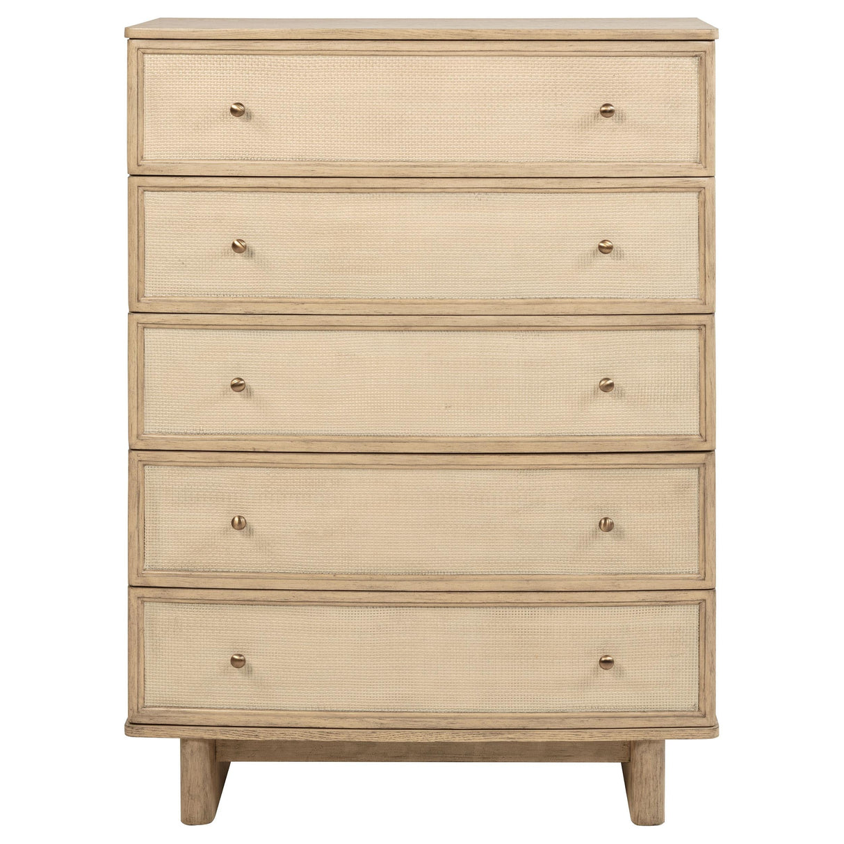 Kailani Beige Oak 5-Drawer Chest by Coaster at Eve Furniture