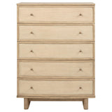 Kailani Beige Oak 5-Drawer Chest by Coaster at Eve Furniture