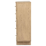 Kailani Beige Oak 5-Drawer Chest by Coaster at Eve Furniture