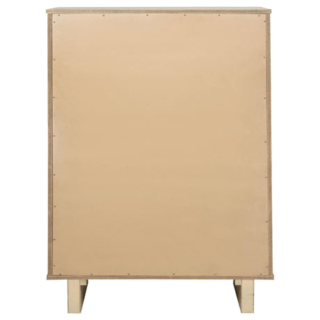Kailani Beige Oak 5-Drawer Chest by Coaster at Eve Furniture