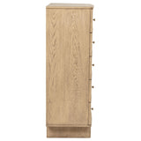 Kailani Beige Oak 5-Drawer Chest by Coaster at Eve Furniture