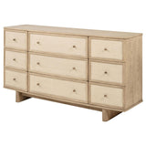 Kailani Beige Oak 9-Drawer Dresser by Coaster at Eve Furniture