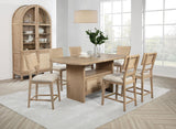 Kailani Cane Counter Height Storage Dining Table Beige Oak by Coaster at Eve Furniture