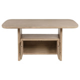 Kailani Cane Counter Height Storage Dining Table Beige Oak by Coaster at Eve Furniture