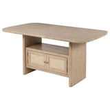 Kailani Cane Counter Height Storage Dining Table Beige Oak by Coaster at Eve Furniture