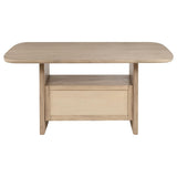 Kailani Cane Counter Height Storage Dining Table Beige Oak by Coaster at Eve Furniture