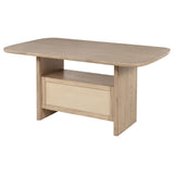 Kailani Cane Counter Height Storage Dining Table Beige Oak by Coaster at Eve Furniture