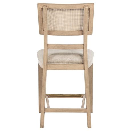 Kailani Radio Weave Cane Counter Dining Side Chair Beige Oak, Set of 2 by Coaster at Eve Furniture