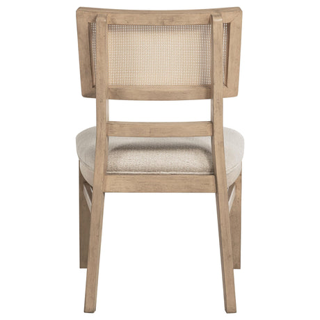 Kailani Radio Weave Cane Dining Side Chair Beige Oak, Set of 2 by Coaster at Eve Furniture
