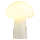 Kanaby White Mushroom Shaped Glass Bedside Table Lamp by Coaster at Eve Furniture