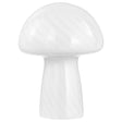 Kanaby White Mushroom Shaped Glass Bedside Table Lamp by Coaster at Eve Furniture