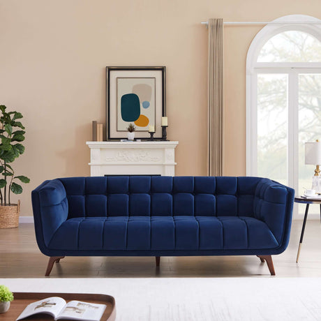 Addison Large Blue Velvet Sofa by Ashcroft Imports at Eve Furniture