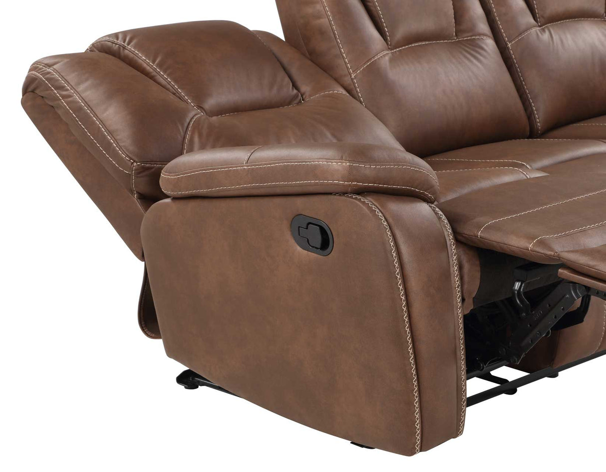 Katrine Brown Manual Reclining Sofa by Steve Silver at Eve Furniture