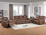 Katrine Brown Manual Reclining Sofa by Steve Silver at Eve Furniture