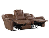 Katrine Brown Manual Reclining Sofa by Steve Silver at Eve Furniture