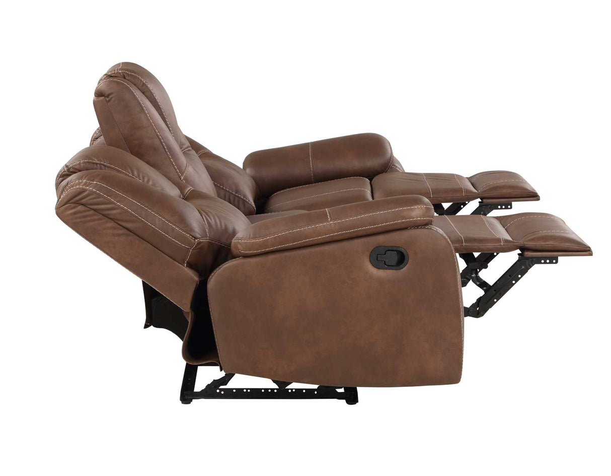 Katrine Brown Manual Reclining Sofa by Steve Silver at Eve Furniture