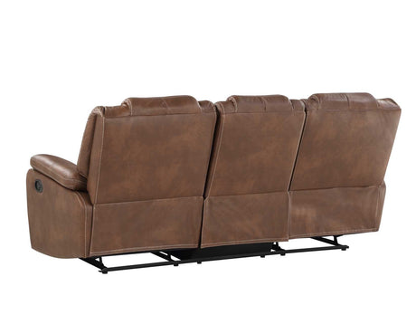 Katrine Brown Manual Reclining Sofa by Steve Silver at Eve Furniture