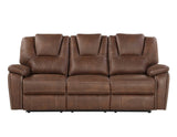 Katrine Brown Manual Reclining Sofa by Steve Silver at Eve Furniture