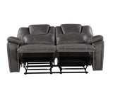 Katrine Charcoal Manual Reclining Loveseat by Steve Silver at Eve Furniture