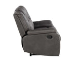Katrine Charcoal Manual Reclining Loveseat by Steve Silver at Eve Furniture