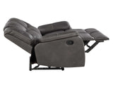 Katrine Charcoal Manual Reclining Loveseat by Steve Silver at Eve Furniture