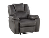 Katrine Charcoal Recliner Chair by Steve Silver at Eve Furniture